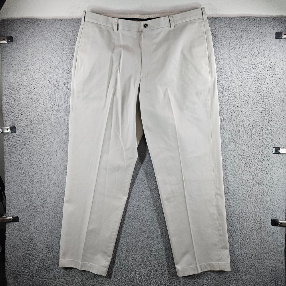 Brooks Brothers Advantage Chino Hudson Pants Mens 40x32 Khaki Tan Cotton Twill